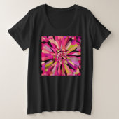 Roze Confetti ventilator Grote Maat T-shirt (Design voorkant)