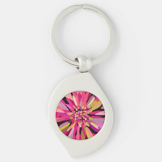 Roze Confetti ventilator Sleutelhanger (Voorkant)