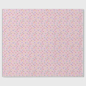 Roze Confetti Verjaardagsfeestje Cadeaupapier (Vlak)