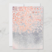 Roze Confetti Vintage bruiloft Kaart (Achterkant)