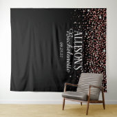 Roze Confetti vrijgezellenfeest Fotocabine Achterg Wandkleed (In Situ (horizontaal))