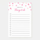 Roze Confetti wat te doen Post-it® Notes (Voorkant)