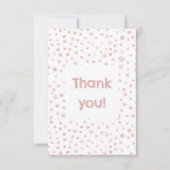Roze Confetti Waterverf Stippen Bedankkaart (Voorkant)