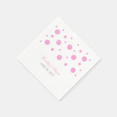Roze Confetti Weddenschap Papier Napkins Servetten (Hoek)