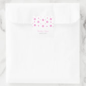 Roze Confetti Weddenschappen Vierkante Sticker (Tas)