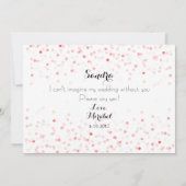 Roze Confetti zal je mijn bruidsmeisje zijn Kaart (Achterkant)