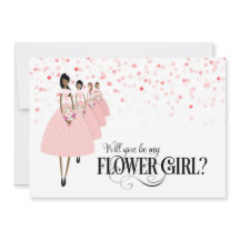 Roze confetti Zal jij mijn bloemenmeisje zijn Etni