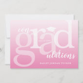 Roze CONGRADulaties Afstuderen Gefeliciteerd (Voorkant)