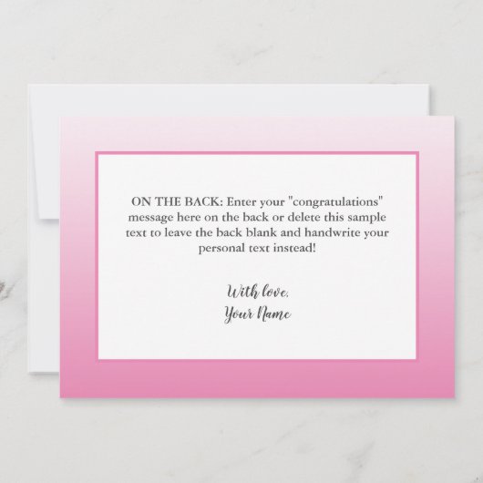 Roze CONGRADulaties Afstuderen Gefeliciteerd (Achterkant)