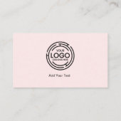 Roze Connect with Us Qr Code Logo Foto Zakelijk Visitekaartje (Achterkant)