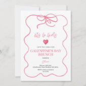 Roze Conquette Handgetrokken Meisje's Galentijnse  Kaart (Voorkant)