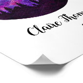 Roze constellatie Aquarius Horoscope Sign Gift Poster (Hoek)