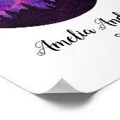 Roze constellatie Aries Horoscope Sign Gift Poster (Hoek)