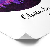 Roze constellatie Gemini Horoscope Sign Gift Poster (Hoek)