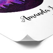 Roze constellatie Sagittarius Horoscope Sign Gift Poster (Hoek)