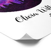 Roze constellatie Schema voor Horoscoop Poster (Hoek)