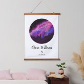 Roze constellatie Scorpio Horoscope Sign Gift Hangend Wandkleed (Slaapkamer)