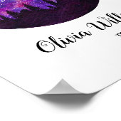 Roze constellatie Scorpio Horoscope Sign Gift Poster (Hoek)