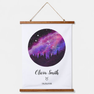 Roze constellatie Taurus Horoscope Sign Gift Hangend Wandkleed
