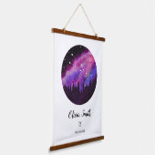 Roze constellatie Taurus Horoscope Sign Gift Hangend Wandkleed (Gebogen)