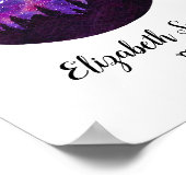 Roze constellatie Virgo Horoscope Sign Gift Poster (Hoek)