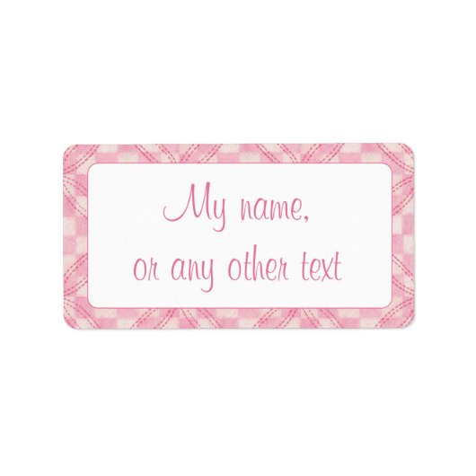 ROZE CONTROL QUILT 1.25"x2.375" Labels (Voorkant)