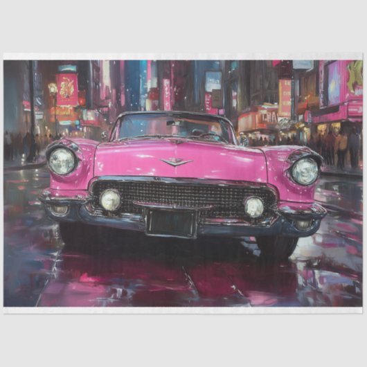 Roze  Convertible Decoupage Tissuepapier (Voorkant)