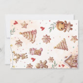 Roze Cookie Kerst Verjaardag Foto Dank Je Kaart (Achterkant)