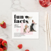 Roze cool afstuderen leuke weetjes afstuderen 2 fo servet (Insitu)