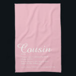 Roze coole favoriete neef-definitie theedoek<br><div class="desc">Geef je speciale neef een speciaal cadeau om te creëer. Een perfecte manier om haar te shows hoe geweldig ze elke dag is. U kunt de achtergrond zelfs aanpassen aan hun favoriete kleur. Ontworpen door: Thisnotme©</div>