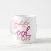 Roze Coole Moeder Hand Lettering Moederdag Koffiemok (Voorkant links)