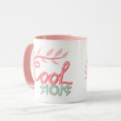 Roze Coole Moeder Hand Lettering Moederdag Mok (Voorkant links)