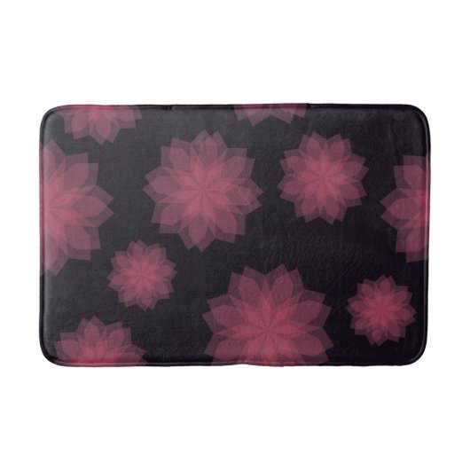 Roze, coole, trendy, moderne bloemabstractie badmat (Voorkant)