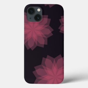 Roze, coole, trendy, moderne bloemabstractie Case-Mate iPhone case