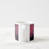 Roze, coole, trendy, moderne bloemabstractie espresso kop (Achterkant)