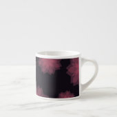 Roze, coole, trendy, moderne bloemabstractie espresso kop (Rechts)