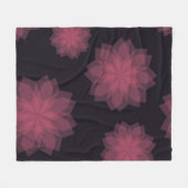 Roze, coole, trendy, moderne bloemabstractie fleece deken (Voorkant (Horizontaal))