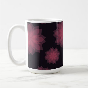 Roze, coole, trendy, moderne bloemabstractie koffiemok