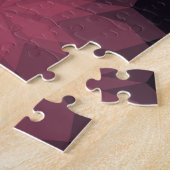 Roze, coole, trendy, moderne bloemabstractie legpuzzel (Zijkant)
