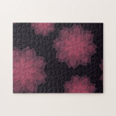 Roze, coole, trendy, moderne bloemabstractie legpuzzel (Horizontaal)