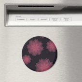 Roze, coole, trendy, moderne bloemabstractie magneet (Insitu (Vaatwasser))