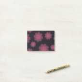 Roze, coole, trendy, moderne bloemabstractie post-it® notes (Op bureau)