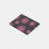 Roze, coole, trendy, moderne bloemabstractie post-it® notes (Schuin)