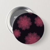 Roze, coole, trendy, moderne bloemabstractie ronde button 7,6 cm (Voorkant /achterkant)