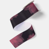 Roze, coole, trendy, moderne bloemabstractie satijnen lint (Achterkant)