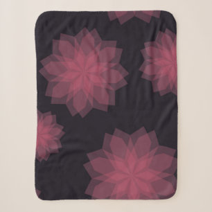 Roze, coole, trendy, moderne bloemabstractie sherpa deken