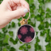 Roze, coole, trendy, moderne bloemabstractie sleutelhanger (Hand)