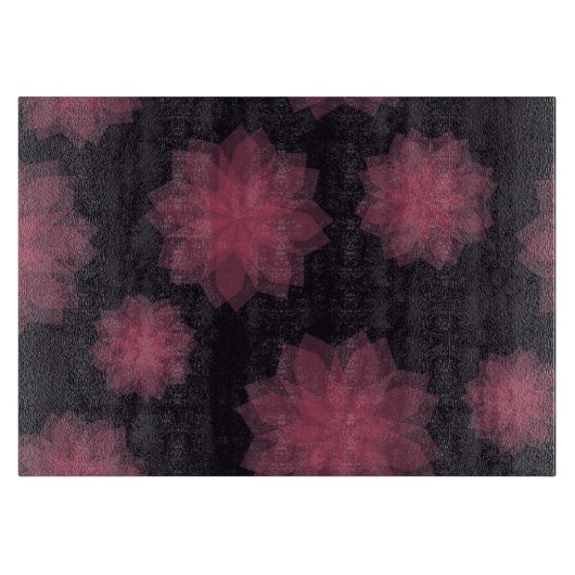 Roze, coole, trendy, moderne bloemabstractie snijplank (Voorkant)