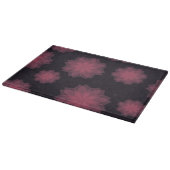 Roze, coole, trendy, moderne bloemabstractie snijplank (Hoek)
