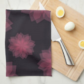 Roze, coole, trendy, moderne bloemabstractie theedoek (Quarter Fold)